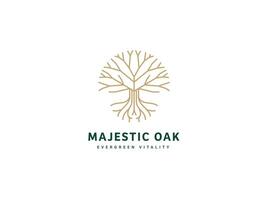 Logo Template for Business and Company with Oak Tree vector