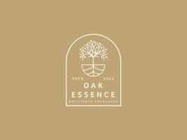 Logo Template for Business and Company with Oak Tree vector