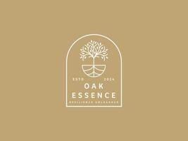 Logo Template for Business and Company with Oak Tree vector