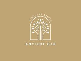 Logo Template for Business and Company with Oak Tree vector