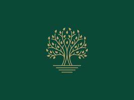 Logo Template for Business and Company with Oak Tree vector