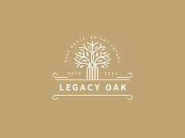 Logo Template for Business and Company with Oak Tree vector