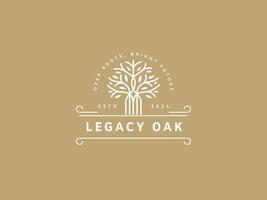 Logo Template for Business and Company with Oak Tree vector