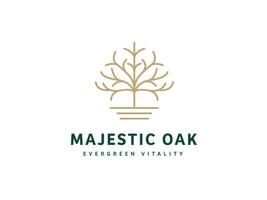 Logo Template for Business and Company with Oak Tree vector