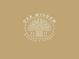 Logo Template for Business and Company with Oak Tree vector