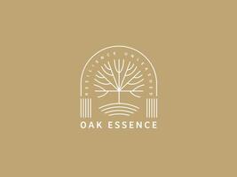 Logo Template for Business and Company with Oak Tree vector
