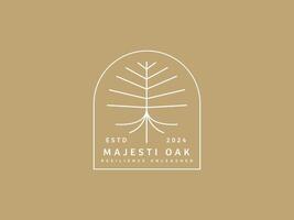 Logo Template for Business and Company with Oak Tree vector