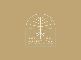 Logo Template for Business and Company with Oak Tree vector