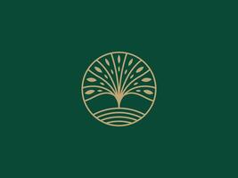Logo Template for Business and Company with Oak Tree vector