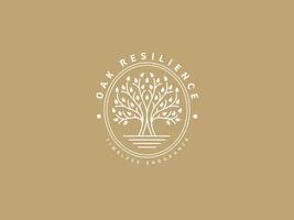 Logo Template for Business and Company with Oak Tree vector