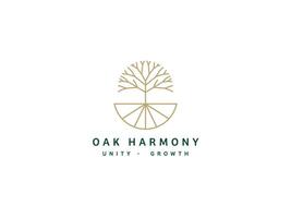 Logo Template for Business and Company with Oak Tree vector