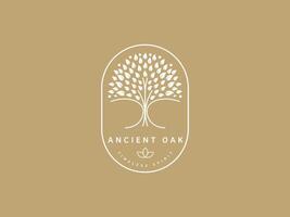 Logo Template for Business and Company with Oak Tree vector
