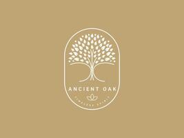 Logo Template for Business and Company with Oak Tree vector