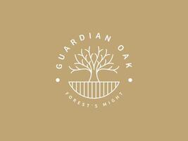 Logo Template for Business and Company with Oak Tree vector