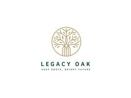 Logo Template for Business and Company with Oak Tree vector