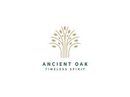 Logo Template for Business and Company with Oak Tree vector