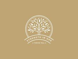Logo Template for Business and Company with Oak Tree vector