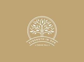 Logo Template for Business and Company with Oak Tree vector