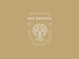 Logo Template for Business and Company with Oak Tree vector