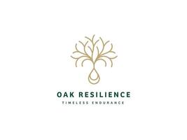 Logo Template for Business and Company with Oak Tree vector