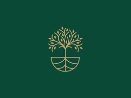 Logo Template for Business and Company with Oak Tree vector