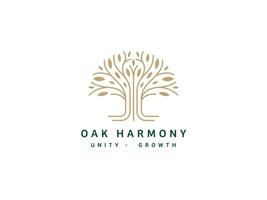 Logo Template for Business and Company with Oak Tree vector