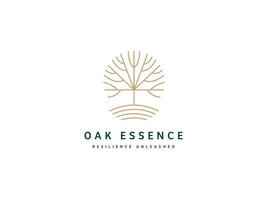 Logo Template for Business and Company with Oak Tree vector