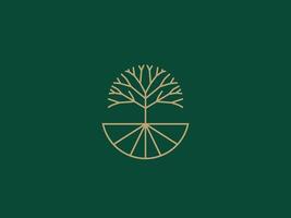 Logo Template for Business and Company with Oak Tree vector