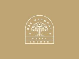 Logo Template for Business and Company with Oak Tree vector