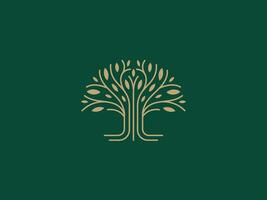 Logo Template for Business and Company with Oak Tree vector