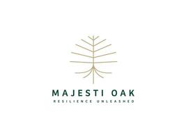 Logo Template for Business and Company with Oak Tree vector