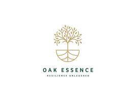 Logo Template for Business and Company with Oak Tree vector