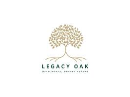 Logo Template for Business and Company with Oak Tree vector