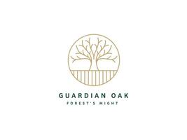 Logo Template for Business and Company with Oak Tree vector