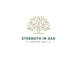 Logo Template for Business and Company with Oak Tree vector