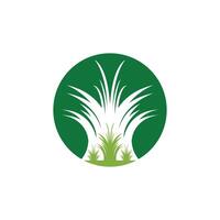 Nature grass icon and symbol vector template
