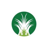 Nature grass icon and symbol vector template