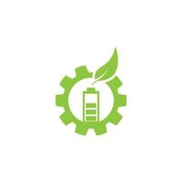 limpiar energía eco verde hoja vector ilustración