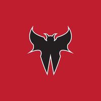 Bat wing silhouette icon and symbol vector template illustration