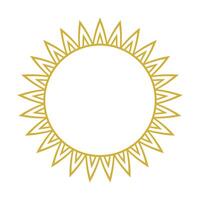 Abstract Golden Sun Frame vector