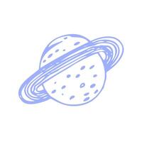 Hand Drawn Doodle Saturn Planet Illustration vector