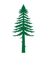 Simple Green Pine Tree Icon vector