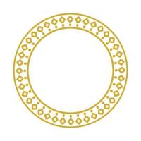 Golden Square And Dot Patterned Round Frame vector