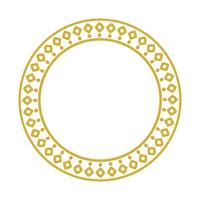 Golden Square And Dot Patterned Round Frame vector