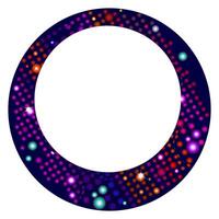 Circular Frame With Colorful Neon Dots vector