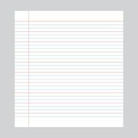 Blue And Red Lined Notebook Page vector