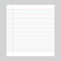 Blue And Red Lined Notebook Page vector