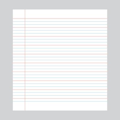 Blue And Red Lined Notebook Page