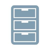 Filing Cabinet Drawer Icon vector