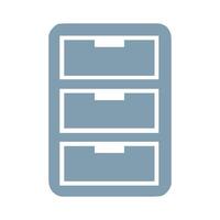 Filing Cabinet Drawer Icon vector